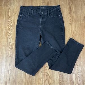 2/$15 Old Navy Black Mid Rise Skinny Jeans Size 10